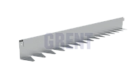 Бордюр стальной GRENT BR L-образный 2400*110, сталь 1.5 мм, нержавеющий Бордюр стальной GRENT BR L-образный 2400*110, сталь 1.5 мм, нержавеющий